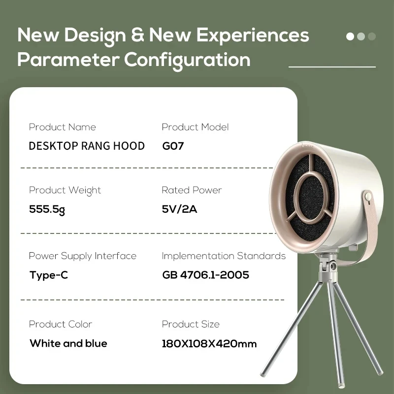 2025 جديد المحمولة مروحة العادم المطبخ الصغيرة هود...