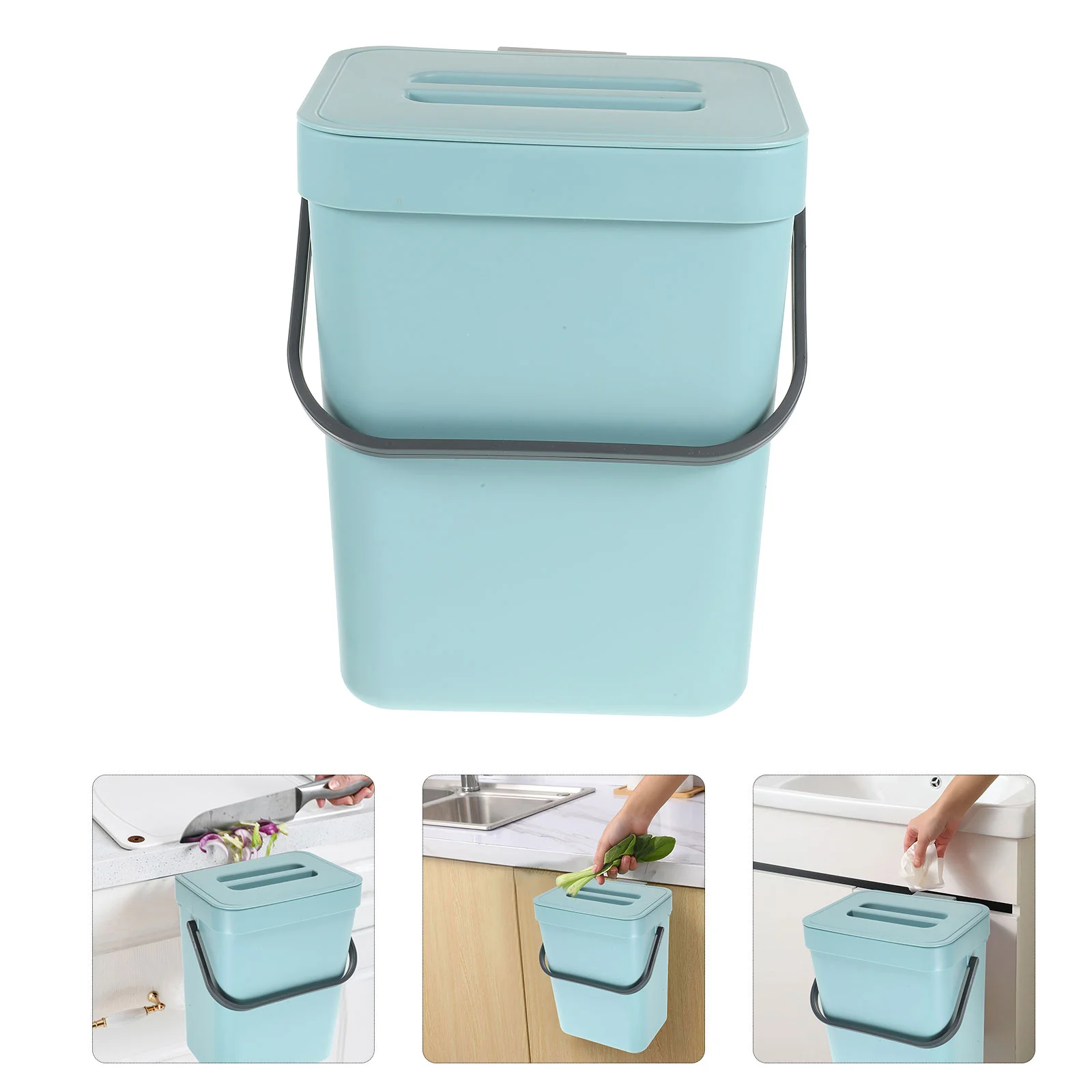 

Office Garbage Cans Hanging Waste Basket Trash Container for Kitchen Pp Covered
