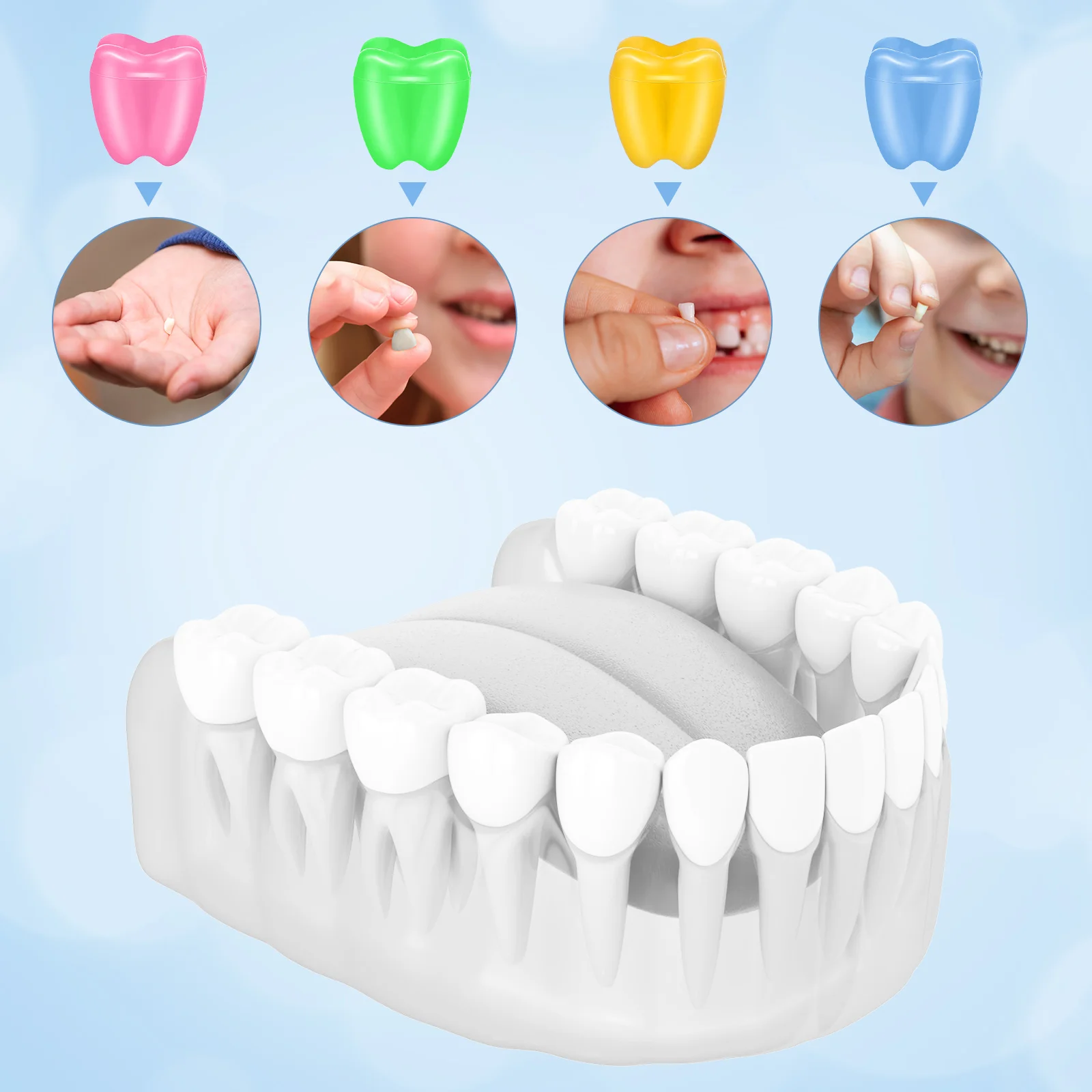 5 Pcs Tooth Saver Baby Necklace Boy Gifts One Piece Lost Teeth Holder Milk Fake 4