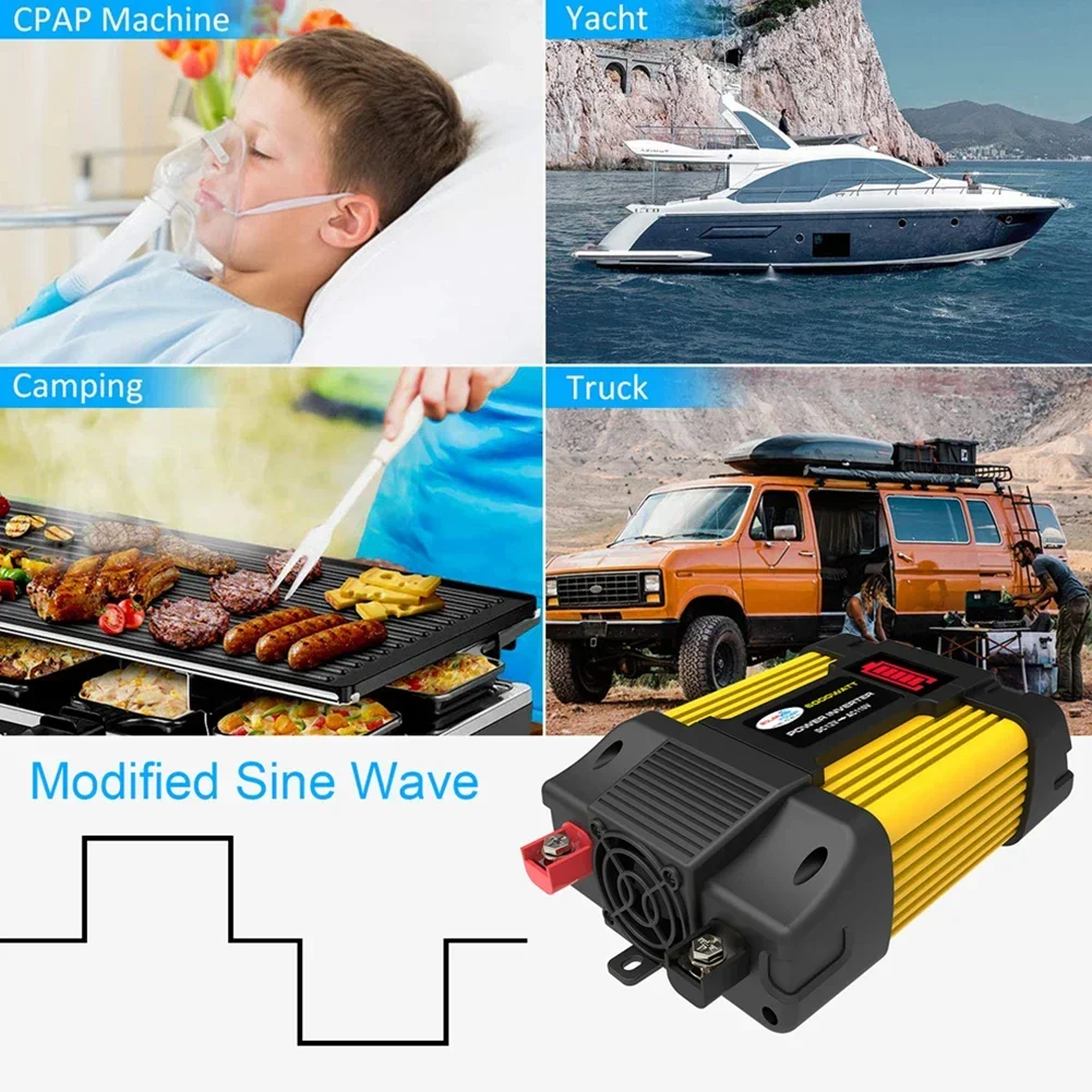 6000W Car Power Inverter LED Voltage Capacity Display Transformer Converter 12V to 110/220V Dual USB Inverter for Car Appliances vehicle inverter car converter inverter car inverter car power converter power inverter