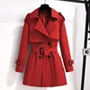 Women’s Double-Breasted Trench Coat - Midi ladies winter coats