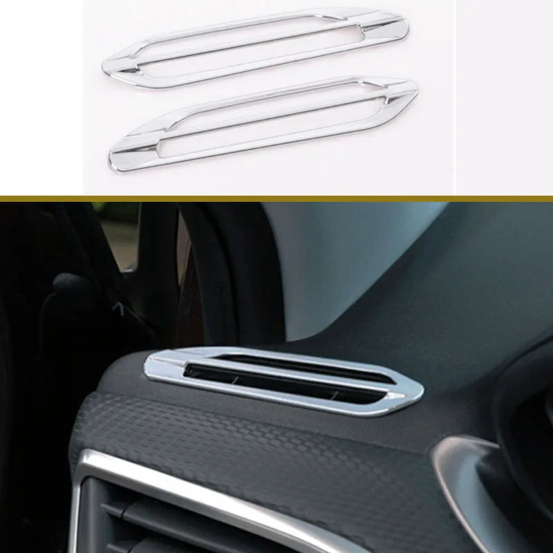 My Good Car 2 Pezzi Abs Cromato Interno Aria Condizionata Vent Trim Paillettes Sticker Per Peugeot 2008 208 2013 - 2017 Accessori