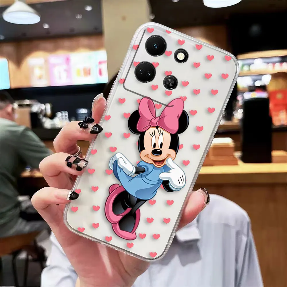 thumbnail image 1 of Clear Phone Case For Infinix NOTE 10 11 12 30 30i SMART 5 6 7 ZERO CAMON 19 20 PRO Case Shell Mickey Minnie Mouse Anime Cartoon, 1 of 5