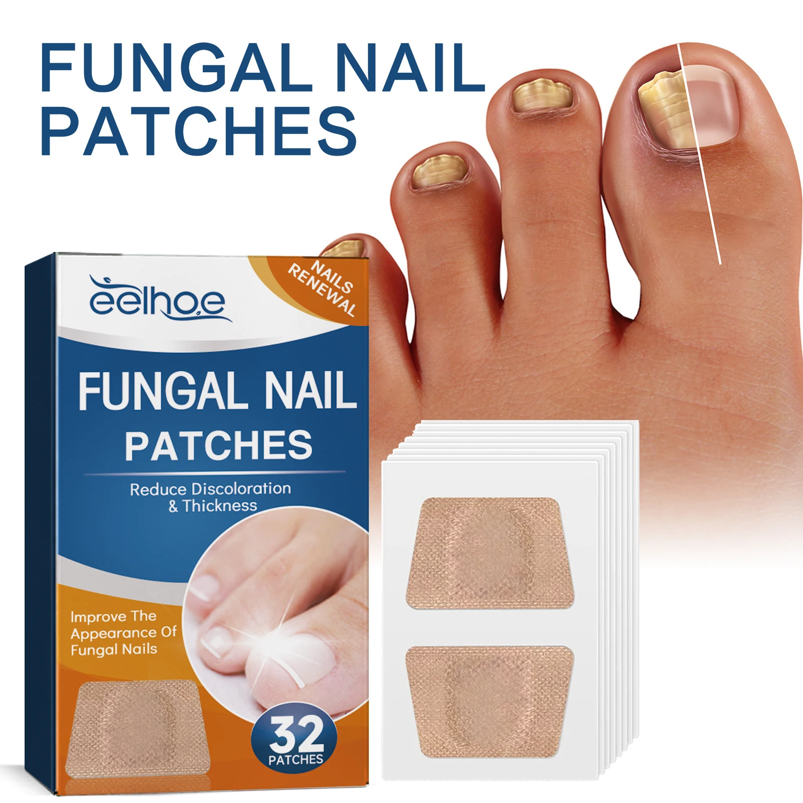 

Nail Repair Patch Grey Fungal Nails Thickening Soft Paronychia Treatment Anti Infection Correction Sticker Ingrown Toenail Care