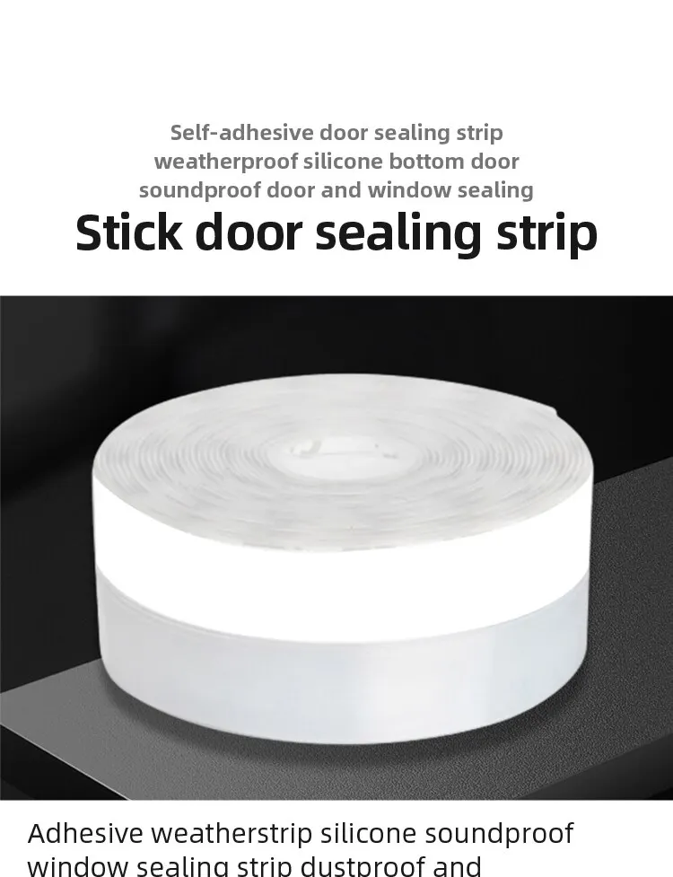 Description Picture 2 of itemSelf Adhesive Door And Window Sealing Strip 25mmx5m Door Bottom Windproof Paste Window Insulation Glass Door Sound Insulation