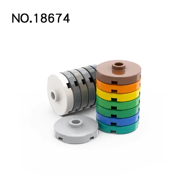 20pcs MOC Compatible Assembles Particles 18674 Tile Plate Round 2 x 2 with Open Stud Building Blocks DIY Educational High-Tech 2