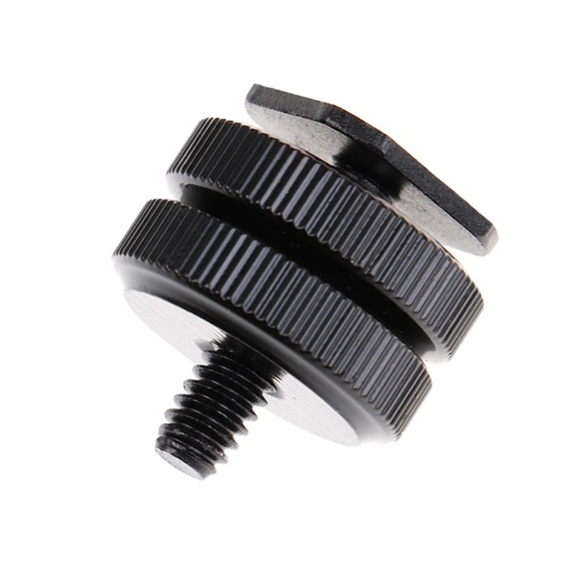 Description Picture 3 of item1/4 Hot Shoe Mount Phone Holder Dual Nut Cold Shoe Adapter Bracket For GoPro Hero Accessories For Iconic Brand Iconic Brand Nikon DSLR Camera