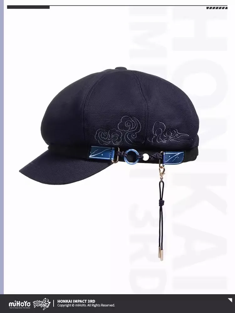 

[Genuine] Game Honkai Impact 3RD Anime Lisushang Jade Knight Cosplay Embroidered Elasticated Octagon Hat Halloween Accessories