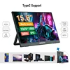 Anmite 15.6-Inch Portable Touch Monitor 1080P HDR 16:9 Low Blue Light For XBox PS4 / 5 Switch Cell Phone PC Loptop Extension 5