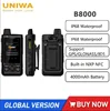 UNIWA B8000 Waterproof POC Walkie Talkie 2.4Inch Touch Screen Quad Core 1GB+8GM Android 8 NFC Loud Speaker Mobile Phone 4000mAh 1