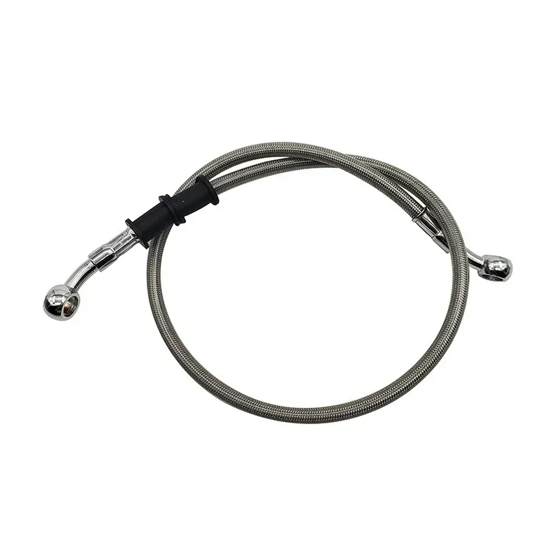 バイクホース ダートバイク 編組スチール 油圧補強 オイルホース 85cm