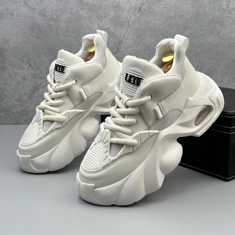 أحذية رجالية ذات نعل سميك، أحذية زيادة رجالية جديد...