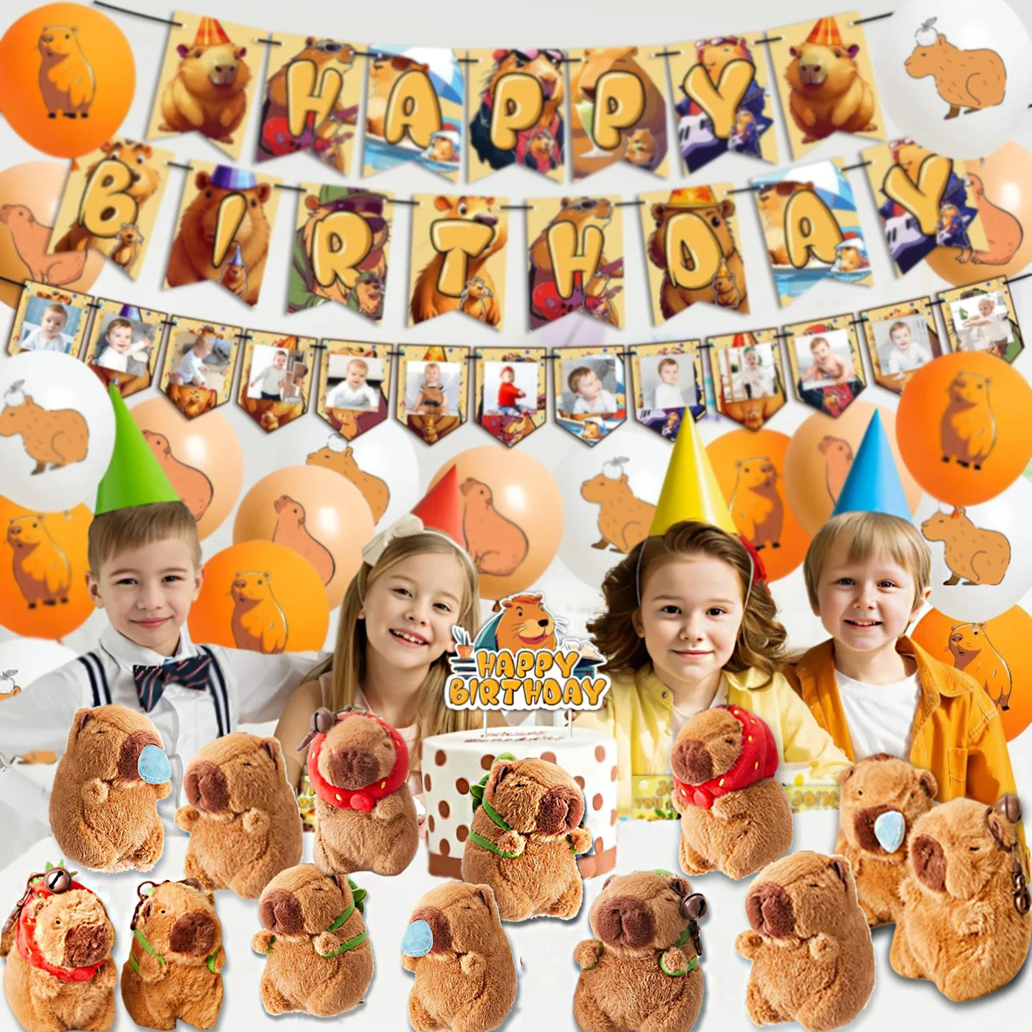 Capybara Plush Keychain Cute Capybara Stuffed Animals Toys Fluffty Animal Keyring Pendant for Backpack Birthday Gift 8-48 Pcs plush toy plush keychain key chain capybara plush toy