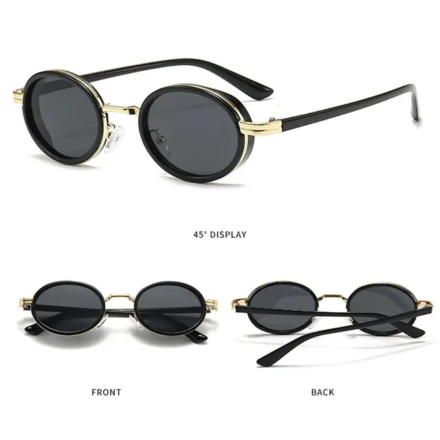 Lunettes De Soleil Unisexe à Monture Ovale - Verres UV400 Polycarbonate - Style Rétro Vintage - Pour Conduite, Voyage, Quotidien