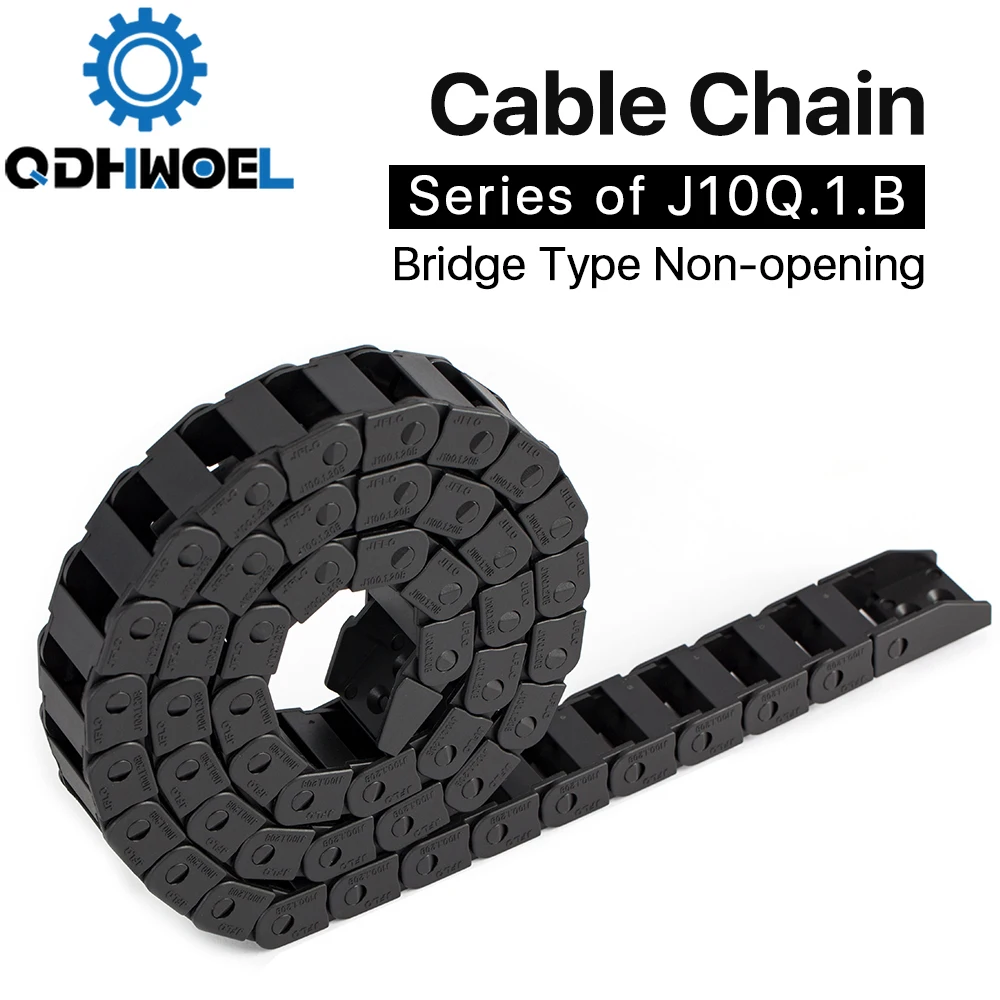 QDHWOEL Cable Chain 10*10 10*15 10*20 mm 1M Non Snap-Open Plastic Towline Transmission Drag Chain Machine