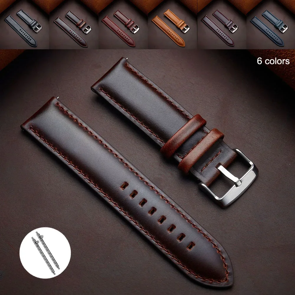 Handcrafted Brown Leather Quick Release Bracelet Wristband Accessory
