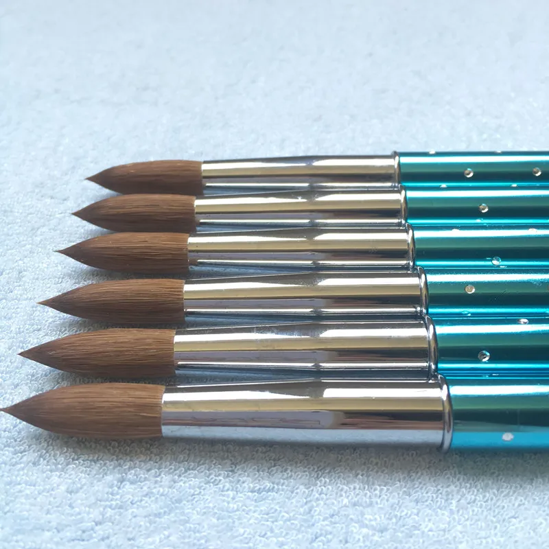 1PC Kolinsky Acrylic Nail Art Brush No 8/10/12/14 UV Gel Carving Pen Liquid Powder DIY Manicure Drawing Liquid Glitter Painting 3