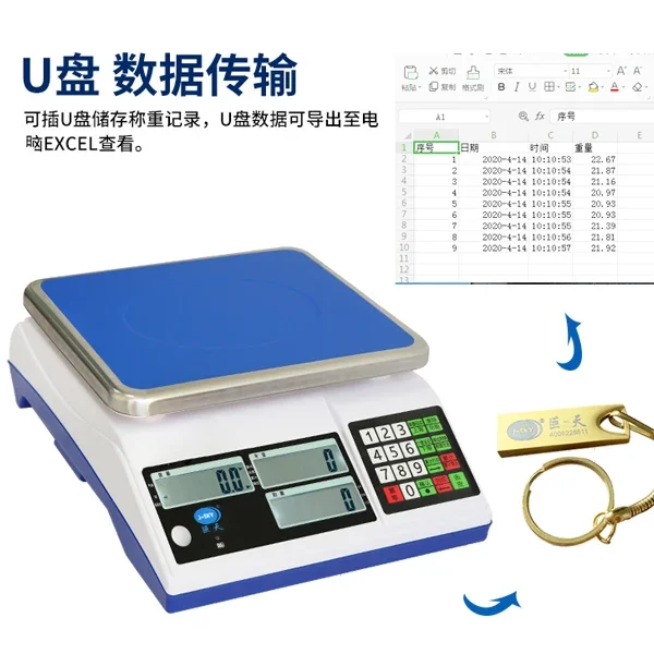 High precision weighing scales for industrial use Commercial 30KG Digital Intelligent Counting Table Scale