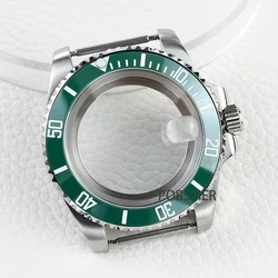 Premium 40mm Sapphire Glass Waterproof Watch Case with Oyster/Jubilee Bracelet (Green glass)