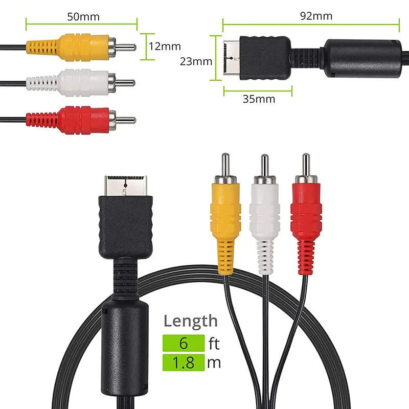 PlayStation AV Cable Splitter RCA Audio Video