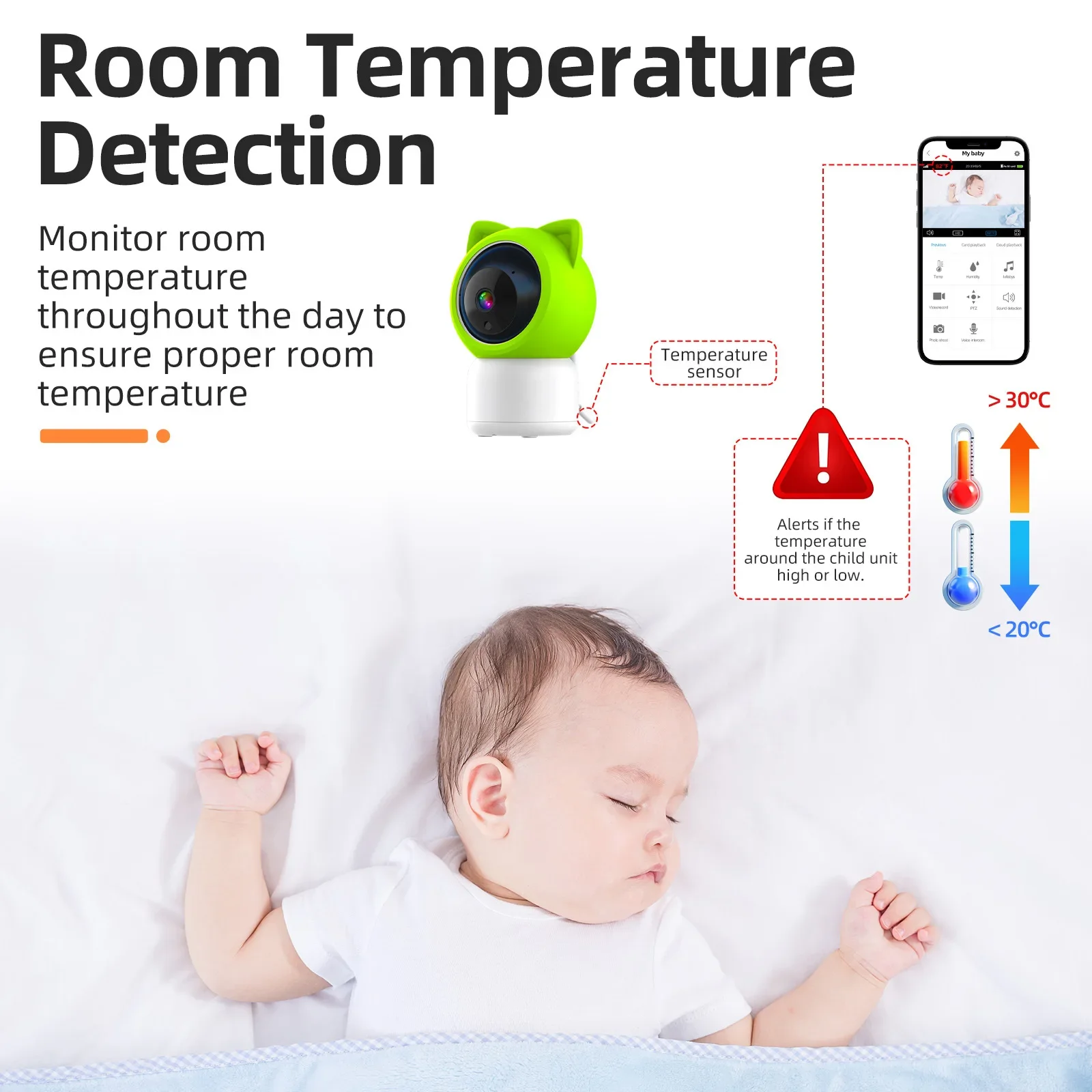 Remote Wireless Baby Monitor IR Night Vision 2-way Call Lullaby Temperature Monitor Video Nanny Radio Baby Camera