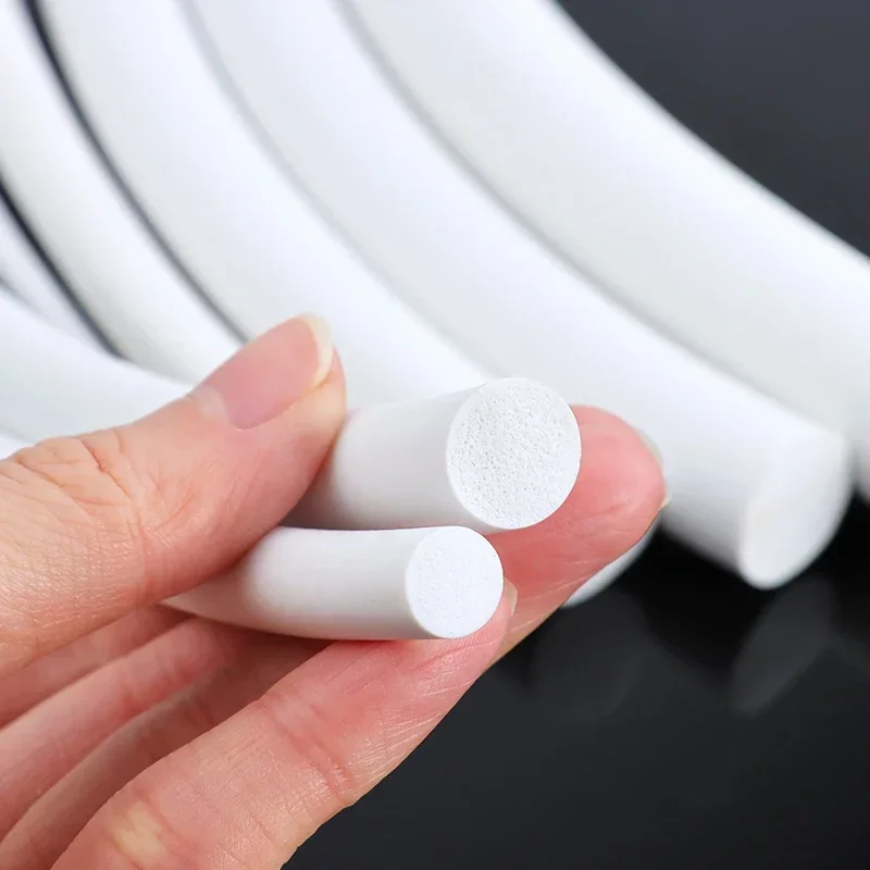 Description Picture 2 of item1/3/5m Silicone Rubber Foamed Strip Round Dia1-25mm White Sponge Backer Rod Seal Strips VMQ Foaming Cord