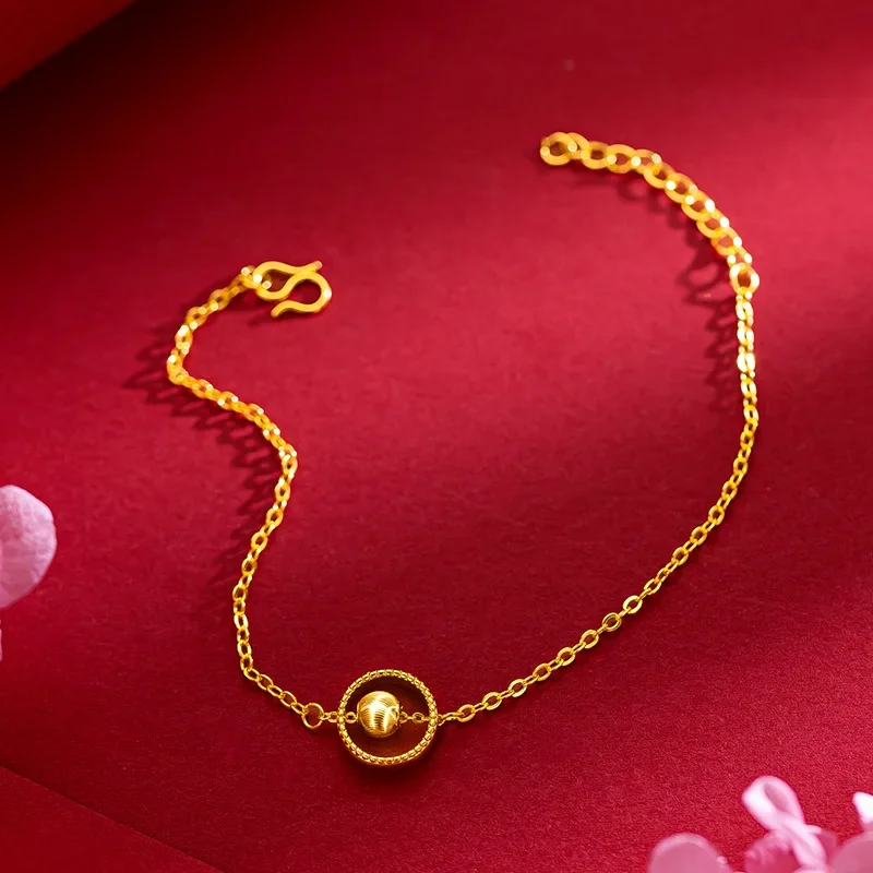 Noble AU999 gold Necklace Pendant Goddess 24Kreal gold pendant Valentine's Day gift for girlfriend