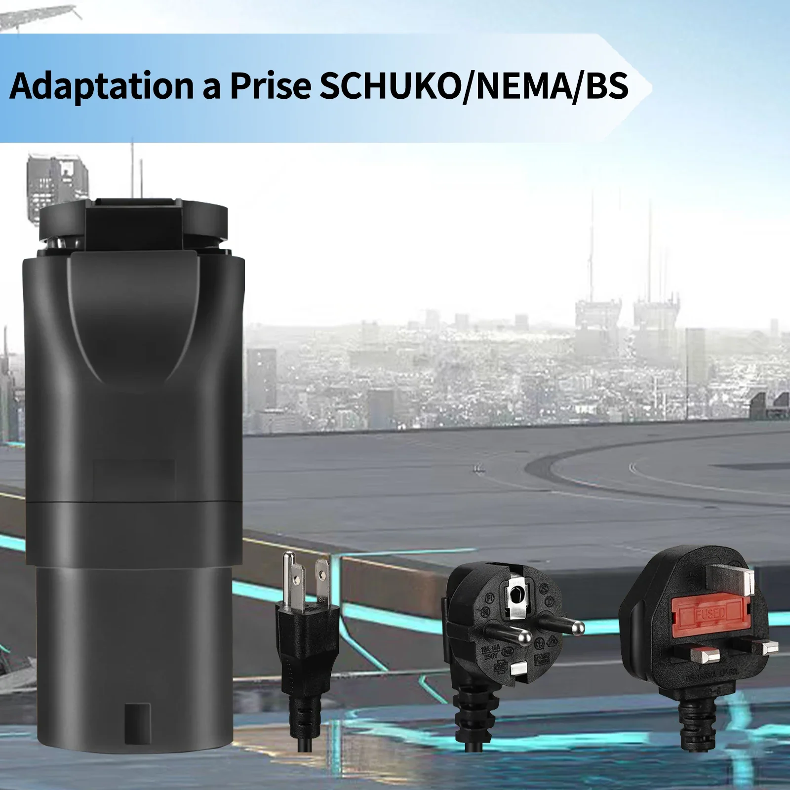 IEC26196 to AC 220V Adaptor for Type2 Charger or Charging Station 220V Discharger (Not for Type2 Car) ev charging adapter