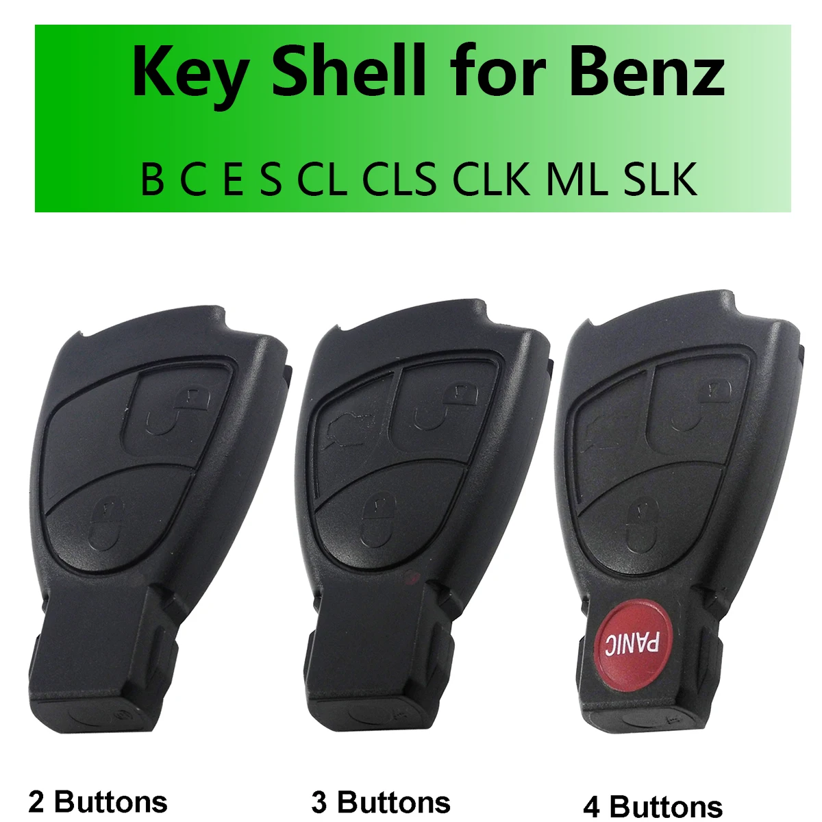 Sostituzioni Fob Remote Key Fob Case Shell Per Mercedes Benz B C E S Class Ml S Clk Cl Cls Slk 3 Pulsanti 3B 2 Pulsanti 2B 4Bt