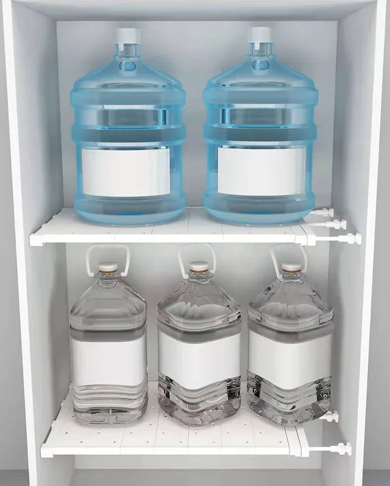 

Регулируемый многоярусный Органайзер-разделитель для шкафа, держатель для ванной комнаты, выдвижная стойка большого размера, большая кухонная стойка для хранения