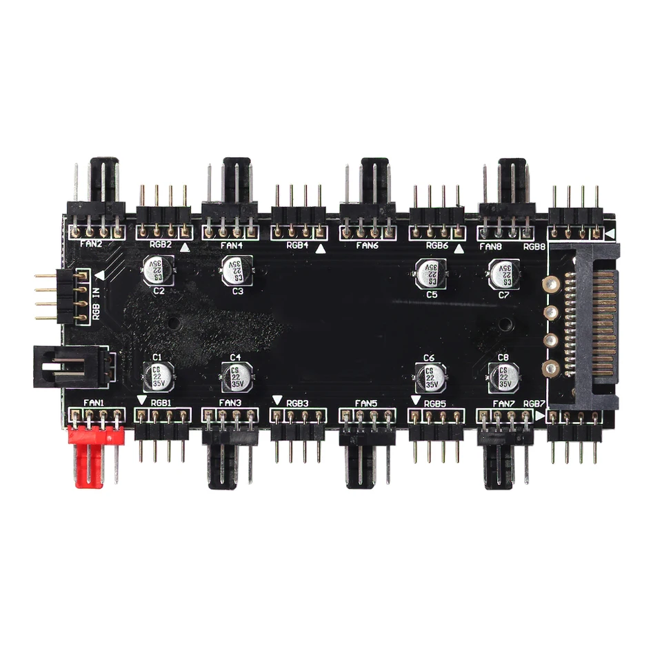 ARGB RGB PWM Fan Hub Splitter Cooling Adapter