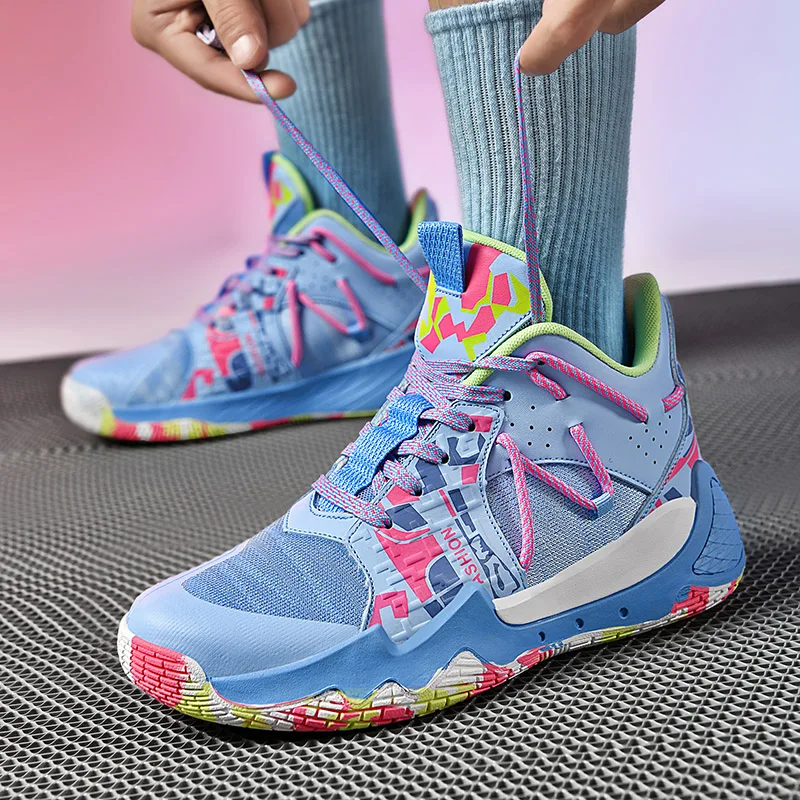 Tide Cool Basketball Shoes Men's Street Sports Shoes Anti slip Wear