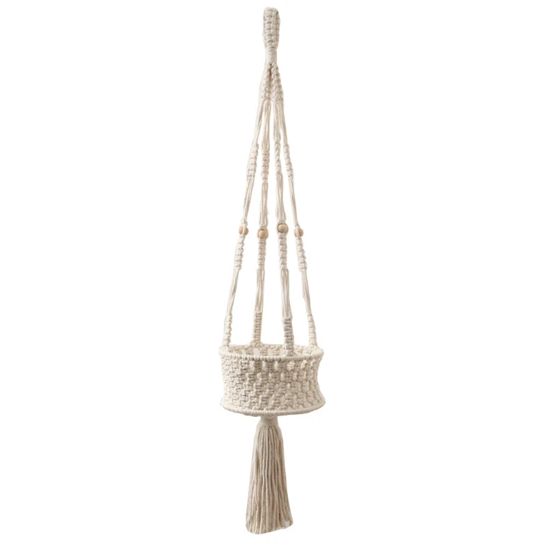 

Hanging Plant Handmade Macrame Plant Hanger Flower Pot Holder Wall Decor Courtyard Garden Hanging Basket Home Dropshipping