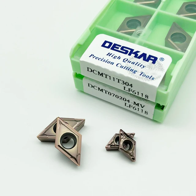 DCMT 070204   DCMT 070208   Insert de tournage DCMT11T304 DCMT11T308, Inserts en carbure DCMT, lame de tour CNC pour coupe-tour en acier inoxydable 1