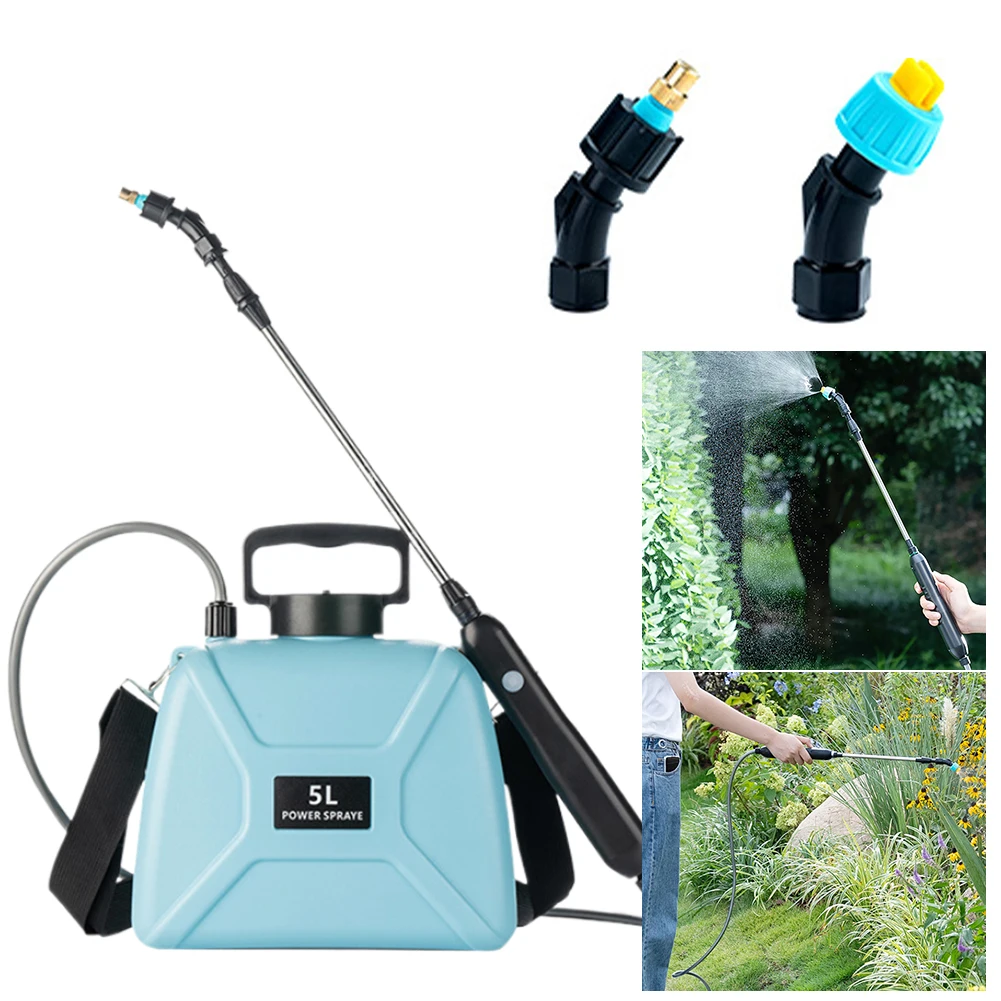 

5L Agricultural Electric Sprayer USB Charging Plant Mister Sprayer 1800mAh/2400mAh Handheld Plant Sprinkler Garden Watering Tool