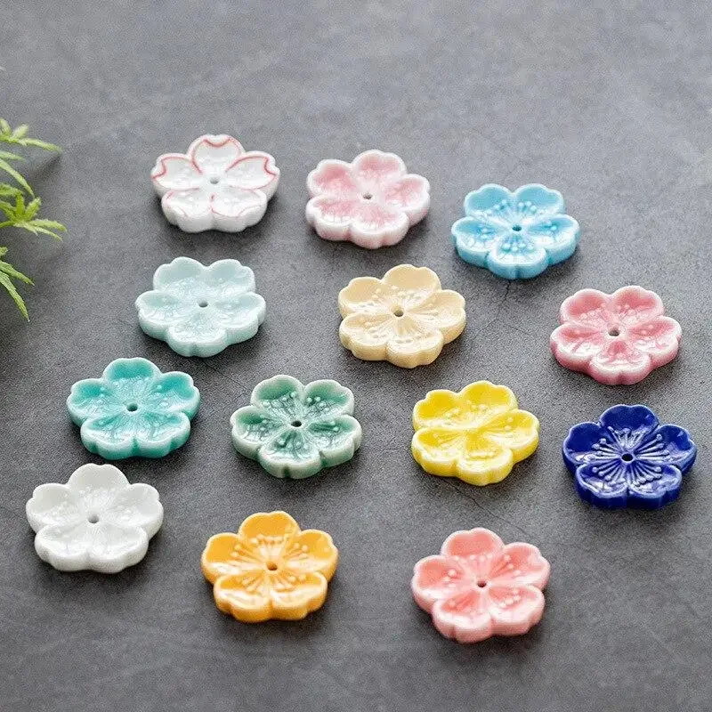 Assorted colorful Ceramic Sakura Incense Holders