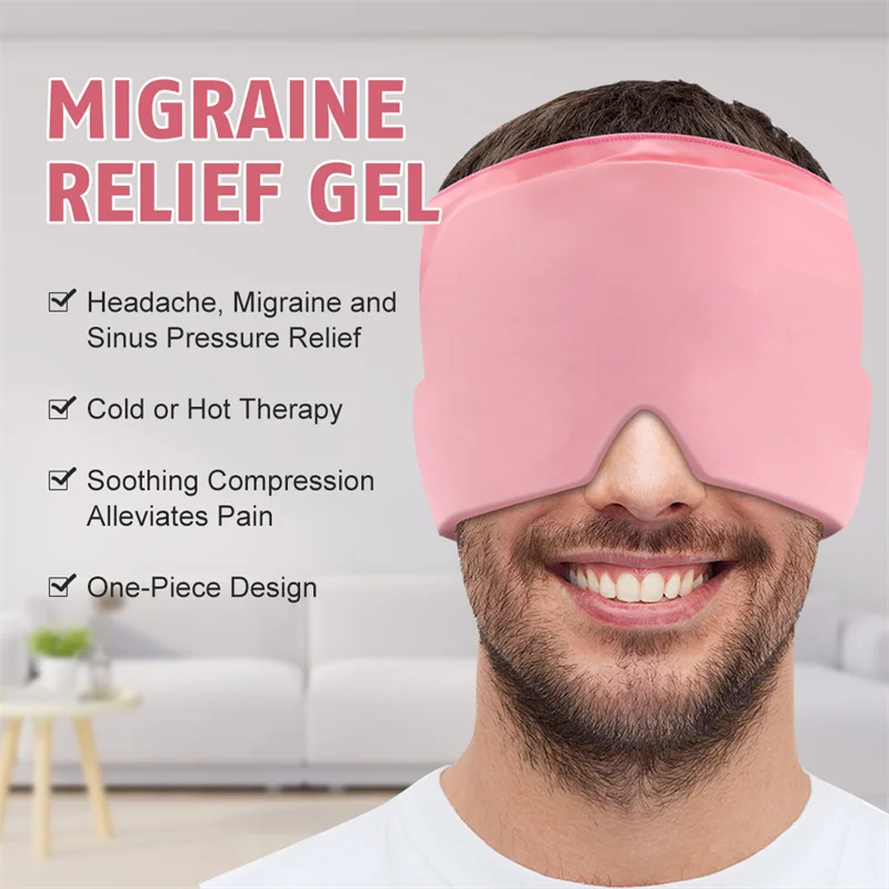 Masque Froid/Chaud pour les Yeux - Anti-Migraine - Rose