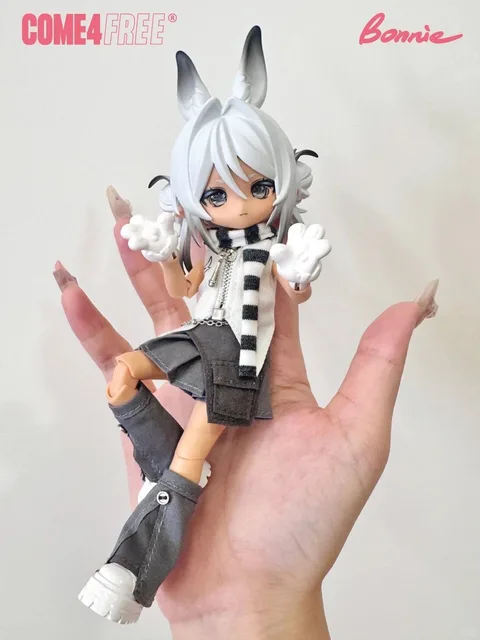 Action Come4free 1/12 Bjd Blind Box Bonnie Meteorological Star Language Series Kawaii Rabbit Bjd Desktop Articulated Figure Toys 4