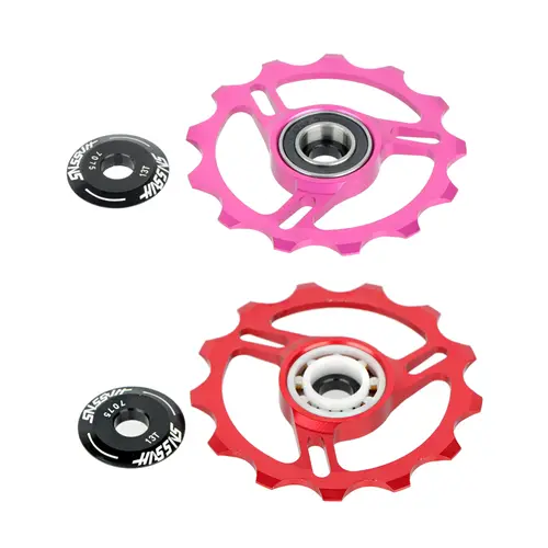 HASSNS Mtb Pulleys Bicycle Derailleur Metal Ceramics Bearing Road Mountain Bike Rear Derailleur Pulley Wheel 11T 13T Cycling - Image 3