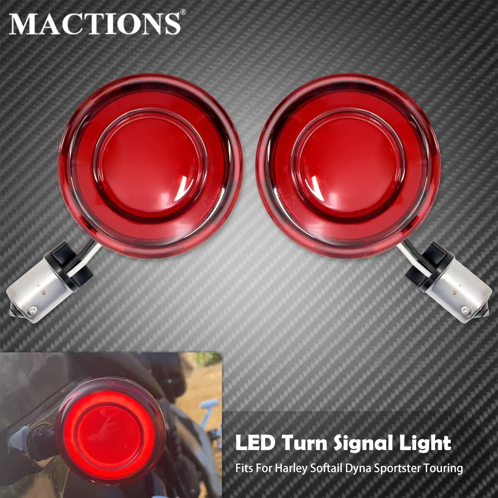 Motorcycle LED Turn Signal Conversions Light 1156 Bullet Front Rear
