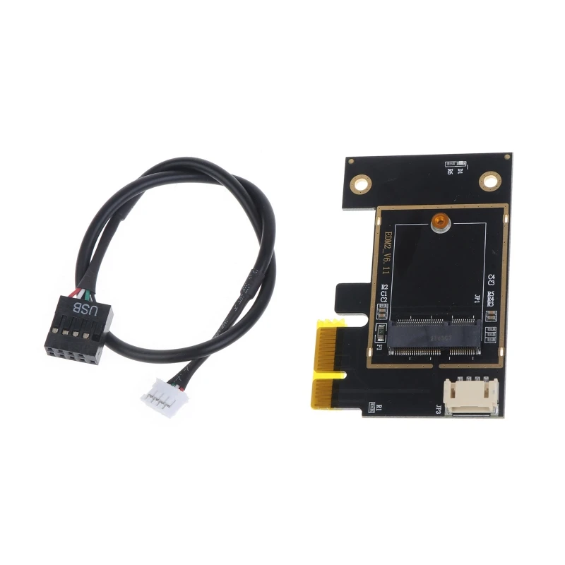 Фото Адаптер Wi-Fi M.2 Ngff для ключа A E to PCI для PCI-E 1X NGFF Поддержка беспроводной сетевой карты 2230 для AX200 9 №2