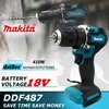 Makita DDF487 18V Screwdriver Cordless Percussion Drill Electric Variable Speed Brushless Motor Impact Power Tools Power Drill 1