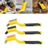 1pc 7 Inch Mini Wire Brush Brass Nylon & Stainless Steel Rust Remover Metal Wire Burring Rust Brush Metal Cleaning Tool 6