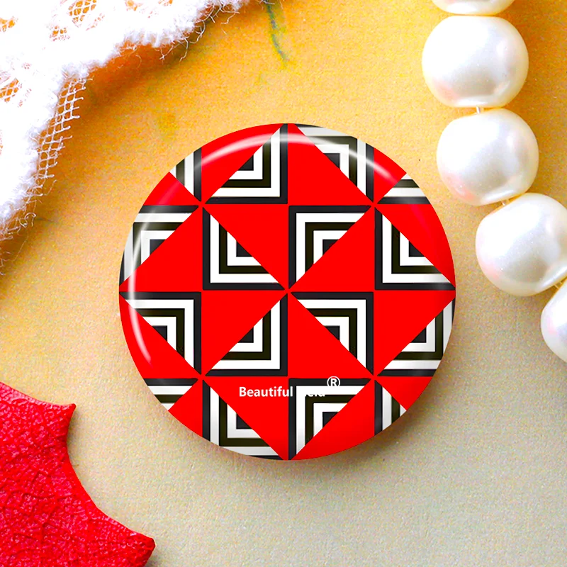 DIY Round Glass Cabochon Set for Handmade Photo Crafts