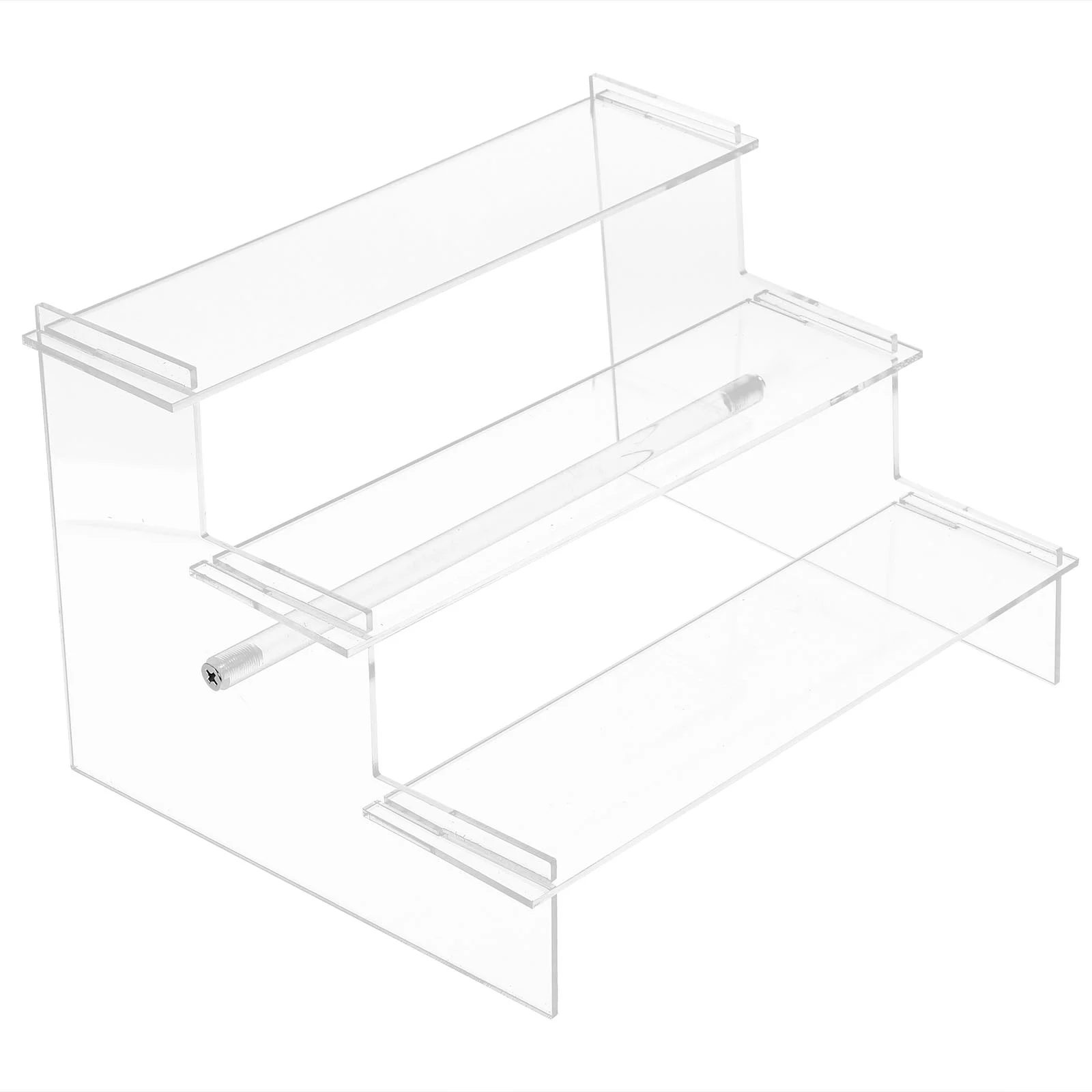 

Transparent Three-Layer Display Rack Acrylic Riser Stand Displaying Shelf Desktop Showcase Perfume Holder