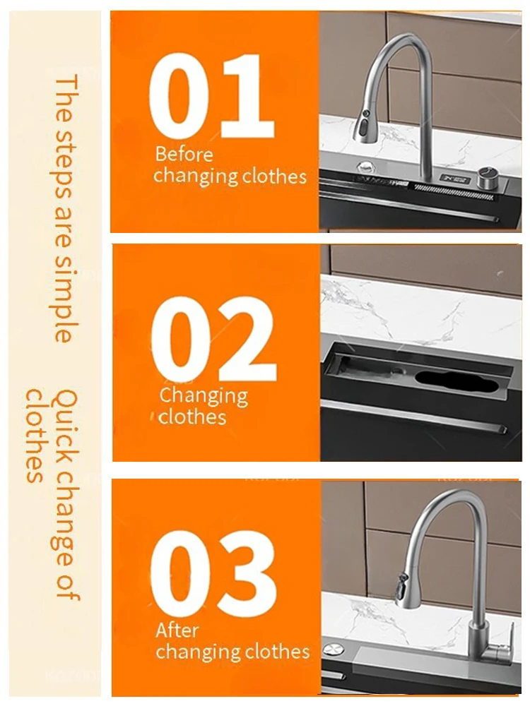 Description Picture 2 of itemKitchen Sink Waterfall Faucet Modification Replaces Ordinary Pull-out faucet With The Same Size Tap Kitchen Accessories