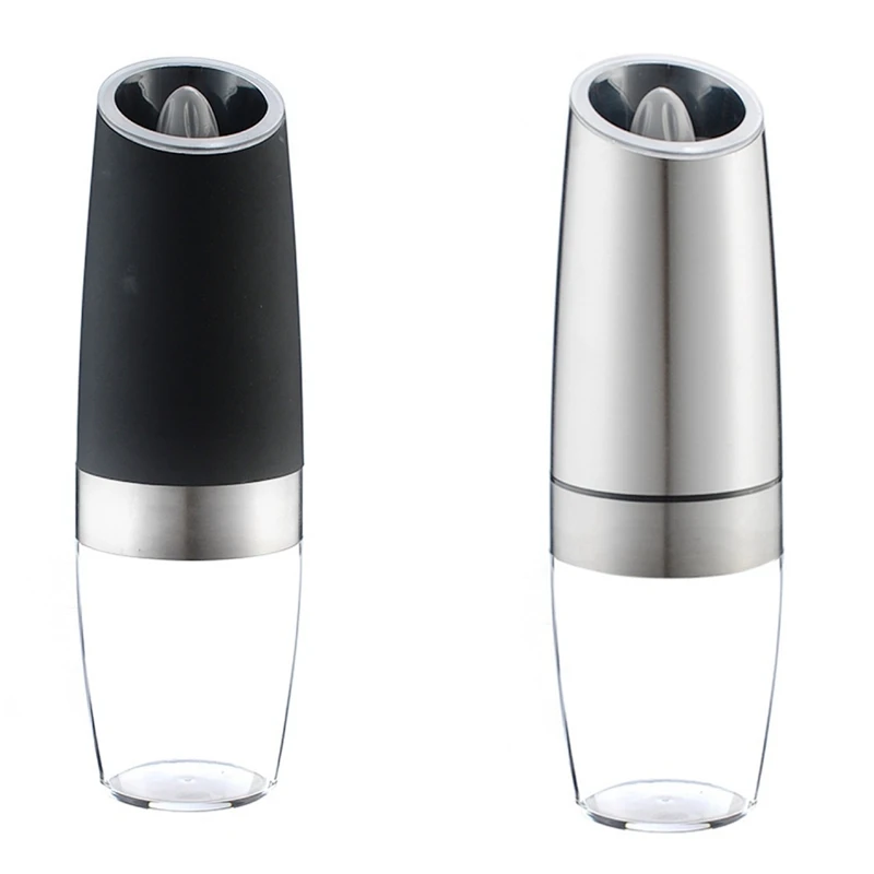 

(2 Pack) Electric Pepper Grinder Battery Operated One Hand Automatic Operation, Adjustable