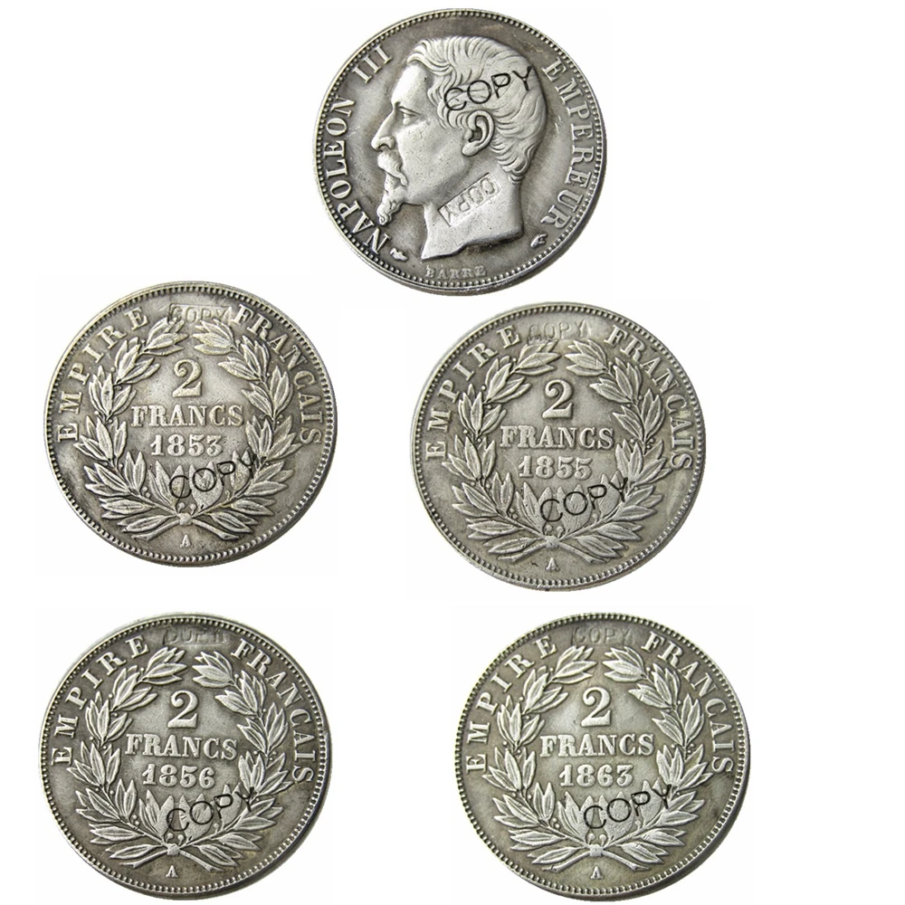 

France 2 Franc 1853A-1863A 4 Years Optional Silver Plated Copy Coins