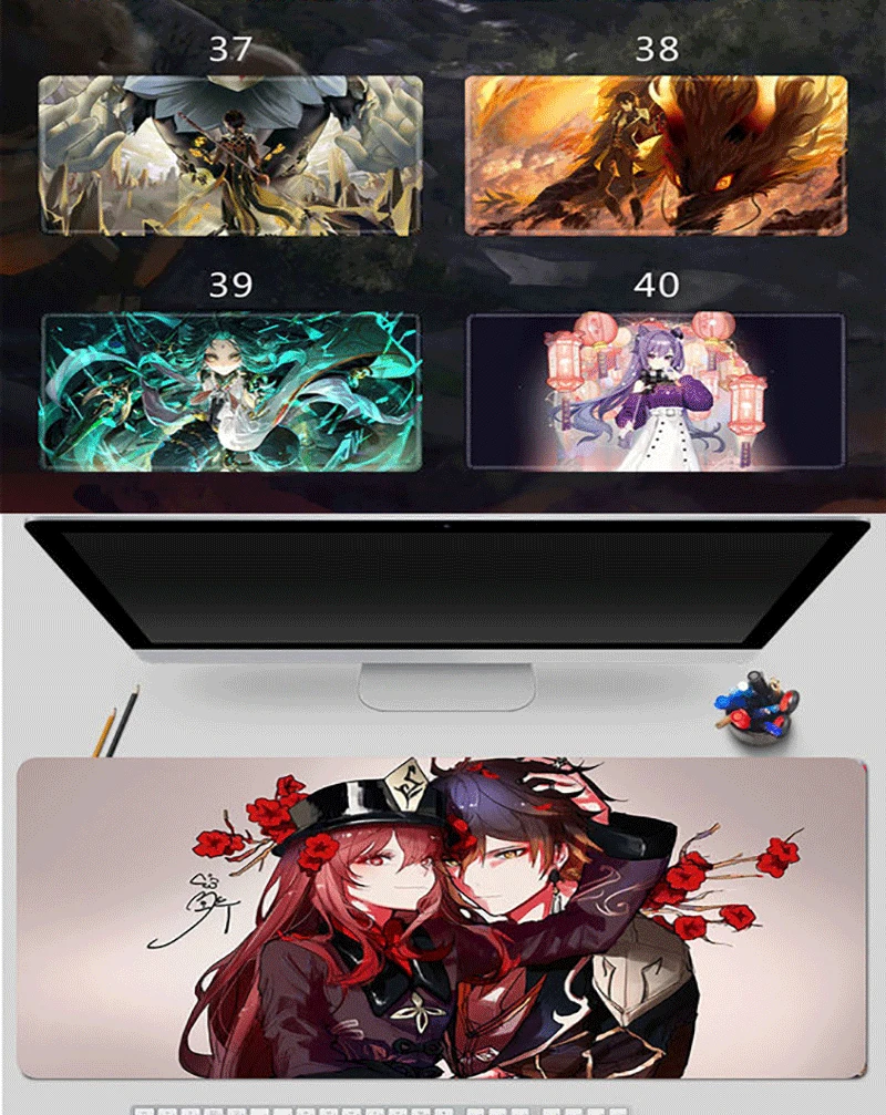 Almofadas de Mesa Jogo Genshin Impacto Papelaria Mouse Material Escolar Acessórios Artigos Escritório Pessoal Estudante Miúdo Articulos Escolares 6 Phones & Accessories