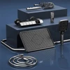 Bathroom Shower System Intelligent LED Temperature Display Shower Suite Bathtub Gray Rainfall Mixer Shower Faucet Complete Set 6